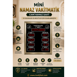 Miniboy Süslü Kasa Vakitmatik, Kasa: 23×28cm