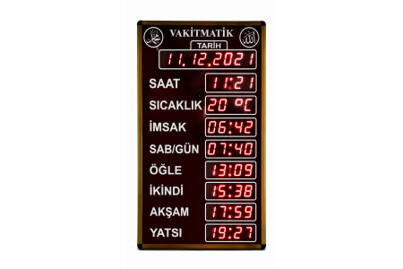 Büyükboy Vakitmatik, Kasa: 40x72 cm