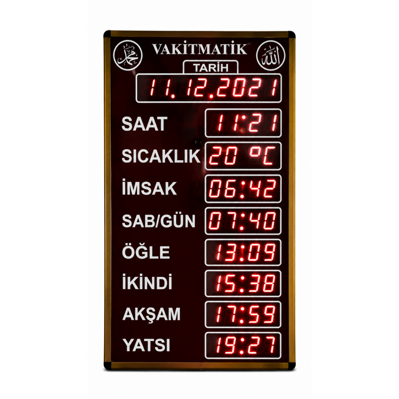 Büyükboy Vakitmatik, Kasa: 40x72 cm