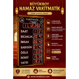 Büyükboy Vakitmatik, Kasa: 40x72 cm