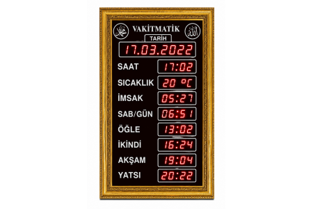 Büyükboy Vakitmatik, Kasa: 43x75 cm