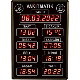 Ezan Okuyan Vakitmatik, Kasa: 70x95 cm