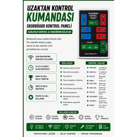 Yeşil Renk Basketbol Skorbord 82x63cm - Basketball Scoreboard